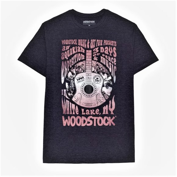 Woodstock 1969 Peace Love Music Logo rock Official T-Shirt 3XLT B&T T-Shirt NWT - Picture 2 of 3